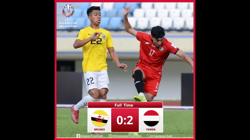 Cầu thủ Yemen với sự quyết tâm cao độ trong trận đấu với Brunei Cầu thủ Yemen với sự quyết tâm cao độ trong trận đấu với Brunei